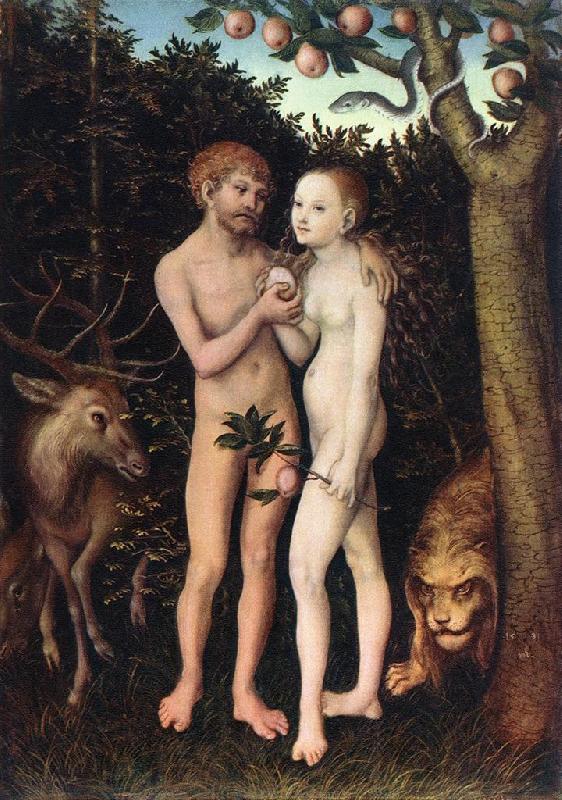 CRANACH, Lucas the Elder Adam and Eve 04 oil painting image